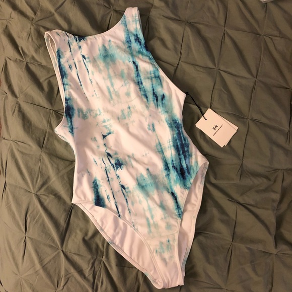 Something Navy Swimsuit XS - Picture 3 of 5